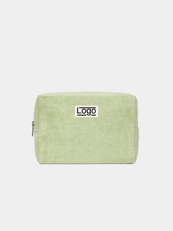 Trousse personnalisable en coton bio taille M Estelle Vert amande